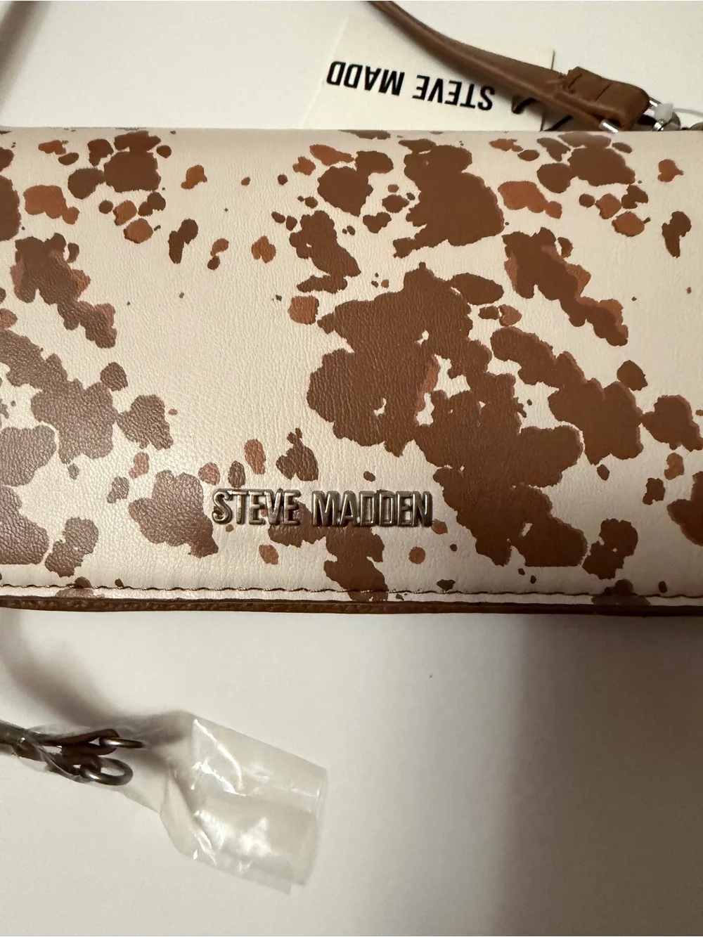 Steve Madden 2025 Faux Cow Print Crossbody Shoulder Bag NWTS